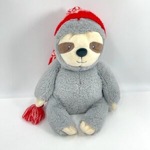 Indigo Baby by Gund Holiday Sloth Plush Red Hat